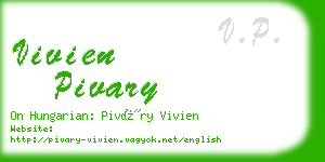 vivien pivary business card